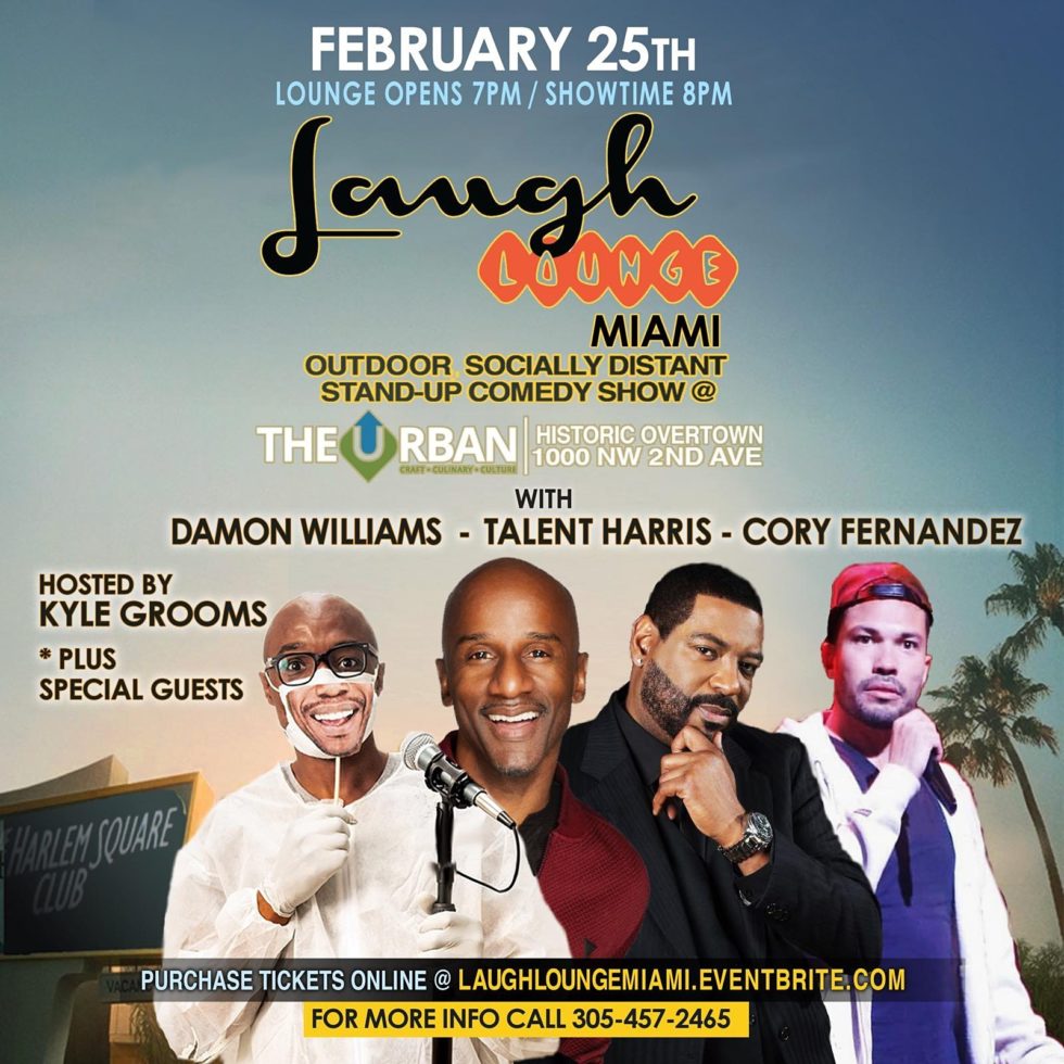 Laugh Lounge at the Urban Miami with Damon Williams, Talent Harris, Cory Fernandez