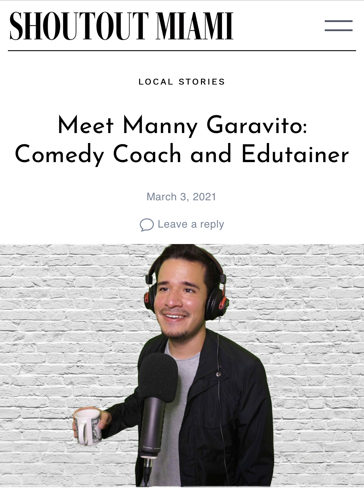 Manny Garavito Comedy Coach