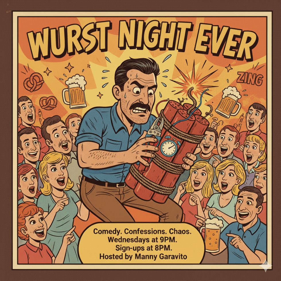 Miami Open Mic Comedy Gets Wild at Wurst Night EVER in Coral Gables